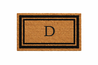 Calloway Mills Black Border 36 x 72 Monogram Doormat Letter D