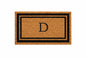 Calloway Mills Black Border 36 x 72 Monogram Doormat Letter D