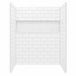 Bootz Industries NexTile 60 in W x 32 in D x 74 in H Four Piece Direct to Stud Composite Alcove Subway Tile Shower Wall Kit in White Z041 6200 00