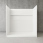 NexTile 32 in. D x 60 in. W x 60 in. H Composite Direct-to-Stud Four-Piece Alcove Subway Tile Tub Wall Kit in White