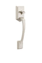 Prague Satin Nickel Entry Door Handle Only With Round Pismo Knob