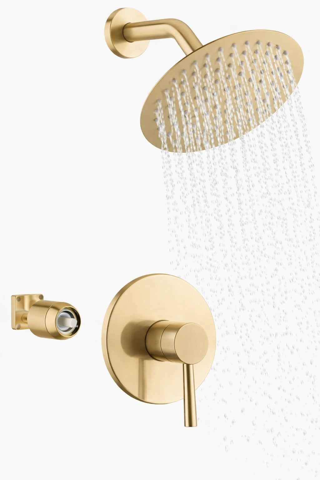 SUMERAIN Modern Single Handle 1 Spray Shower Faucet 1 8 GPM with Ceramic Disc Valves in Brushed Gold