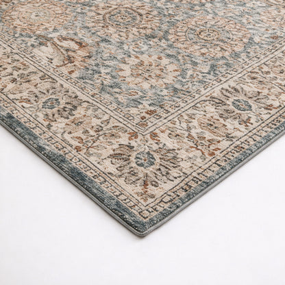 Home Decorators Collection Reynell Light Blue 6 Ft X 9 Ft Ft Floral Traditional Area Rug