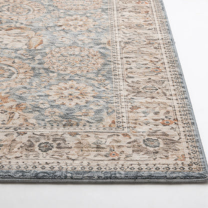 Home Decorators Collection Reynell Light Blue 6 Ft X 9 Ft Ft Floral Traditional Area Rug