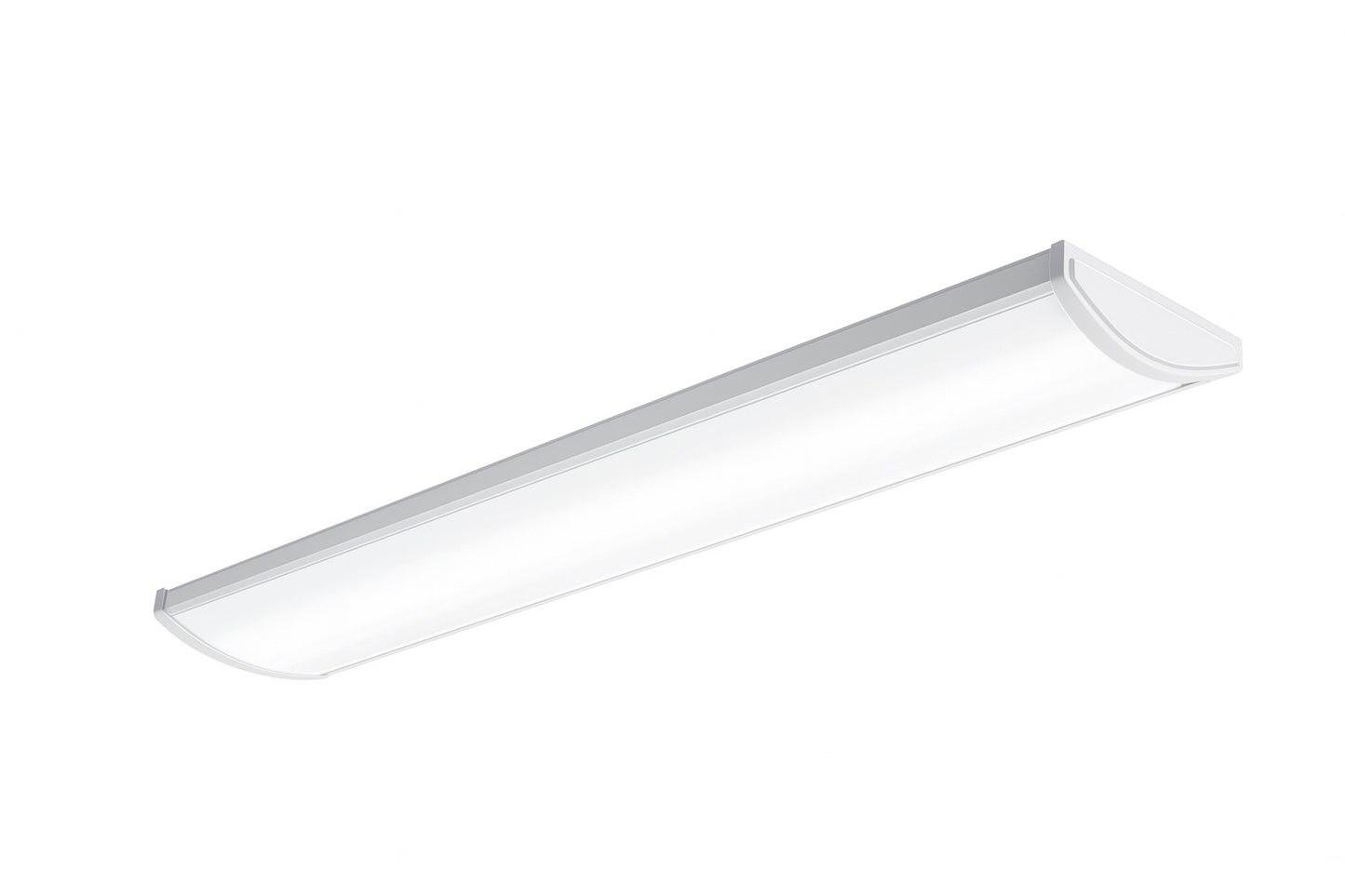 Lithonia Lighting 4 ft 4000 5000 6000 Lumens Integrated LED Triac Dimming White Wraparound Light Switchable Color Temperature
