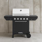 Nexgrill 4-Burner Propane Gas Grill in Black with Stainless Steel Main Lid