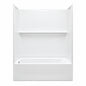 Sterling Traverse 60 in W x 60 in H x 30 in D 4 Piece Direct to Stud Alcove Bath Wall Surround in White 71574700 0