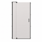 Delta Wilder 30 to 36 in W x 71 3 4 in H Frameless Pivoting Shower Door in Black with 1 4 in Clear Glass SDWS036 MB R