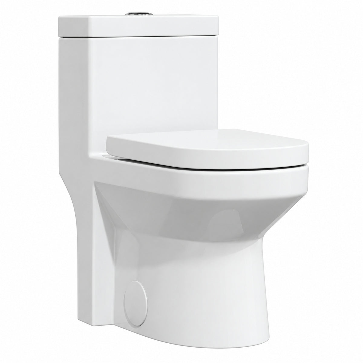 Hanikes One Piece 1 1 1 6 GPF Dual Flush Round Toilet in White Soft Close Seat Included AR03N