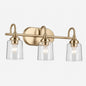KICHLER Erta 24 in 3 Light Champagne Bronze Bathroom Vanity Light with Clear Glass Shades 37552