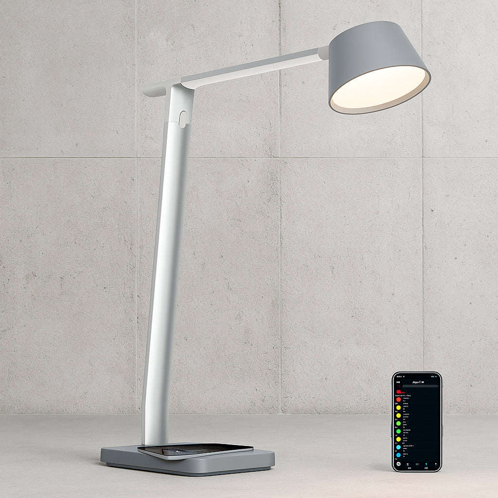 Verve Designer Smart Desk Lamp Works with Alexa Auto Circadian Mode True White LED 16M RGB Colors USB Charging Port LED2100 USBSM