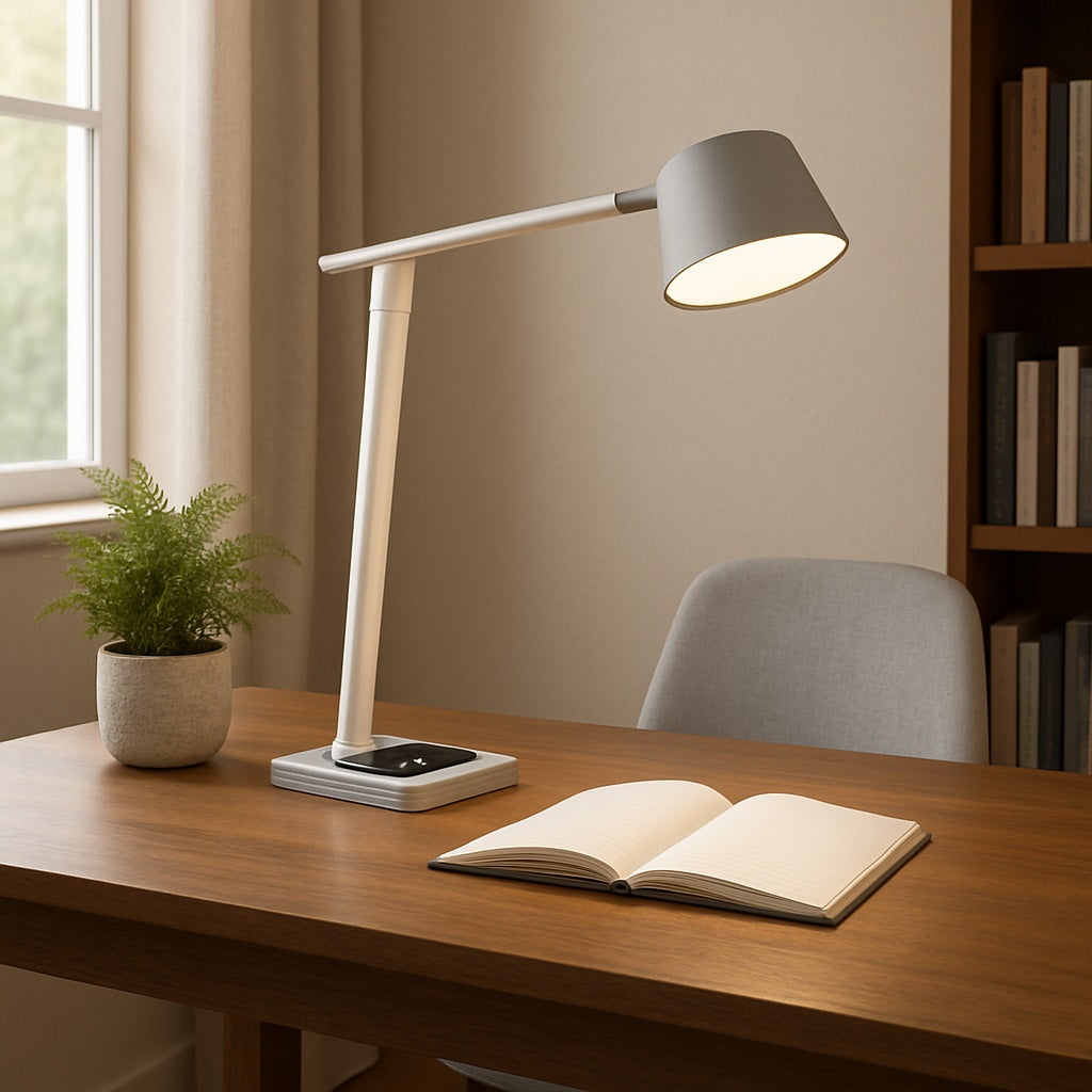 Verve Designer Smart Desk Lamp Works with Alexa Auto Circadian Mode True White LED 16M RGB Colors USB Charging Port LED2100 USBSM