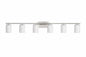 Progress Lighting Merry Collection 48 in 6 Light Brushed Nickel and Etched Glass Transitional Style Bath Vanity Wall Light