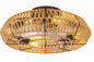 Deyidn 19 69 in Indoor Hemp Rope Ceiling Fan Light Brown with Light Kit and Remote