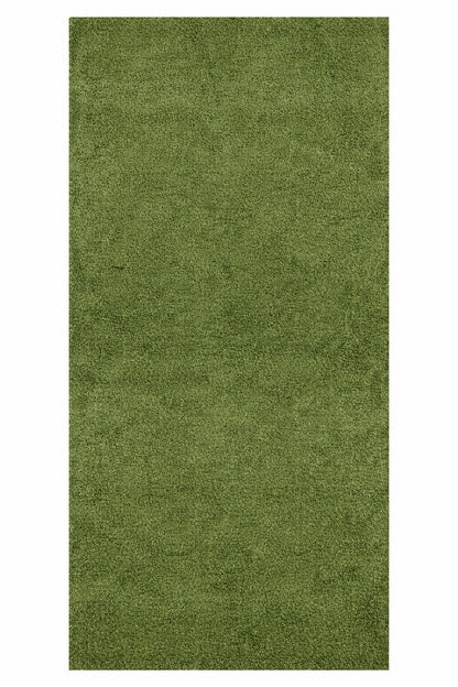 Ottomanson Evergreen Collection 7 ft x 23 ft Indoor Outdoor Green Realistic Feel