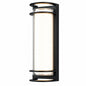 YANSUN 6 22 in 1 Light Black Outdoor Integrated LED Outdoor Hardwired Wall Sconce with Cylinder Shade H WL110
