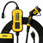 DEWALT Level 2 Portable Electric Vehicle EV Charger up to 16 Amps 120 240 Volt AC 3 8 KW 25 Ft Cable Weatherproof