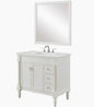 Simple Living 36 in Single Sink Antique White Bath Vanity with Ivory White Engineered Marble Top