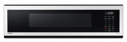 Samsung Bespoke 1 1 cu ft White Glass Smart Over the Range Microwave with 400 Exhaust CFM Wi Fi and Voice Control ME11CB751012