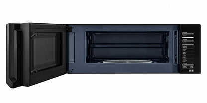 Samsung Bespoke 1 1 cu ft White Glass Smart Over the Range Microwave with 400 Exhaust CFM Wi Fi and Voice Control ME11CB751012