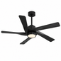 WINGBO 54 in 5 Blades 6 Fan Speeds LED Indoor Black Smart Ceiling Fan with Remote WBCF BS112 BK