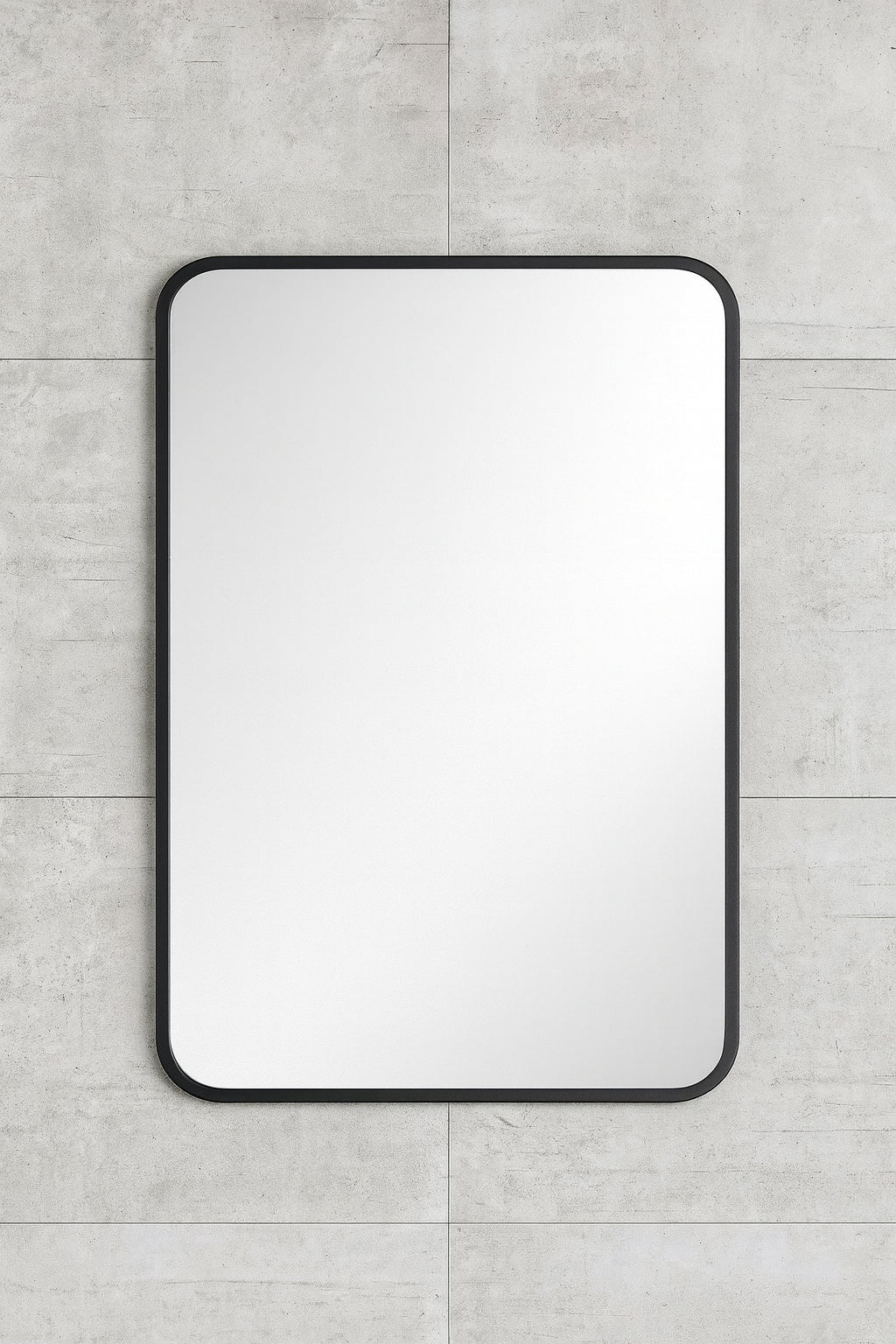 GLSLAND 30 in. W x 39 in. H Large Rectangular Metal Framed Wall Bathroom Vanity Mirror Black