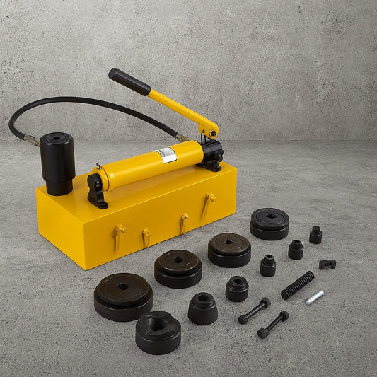15 Ton Hydraulic Knockout Punch Driver Kit Hole Tool 1 2 in 4 in with 10 Dies SD15T240CR2MM8SYBV0