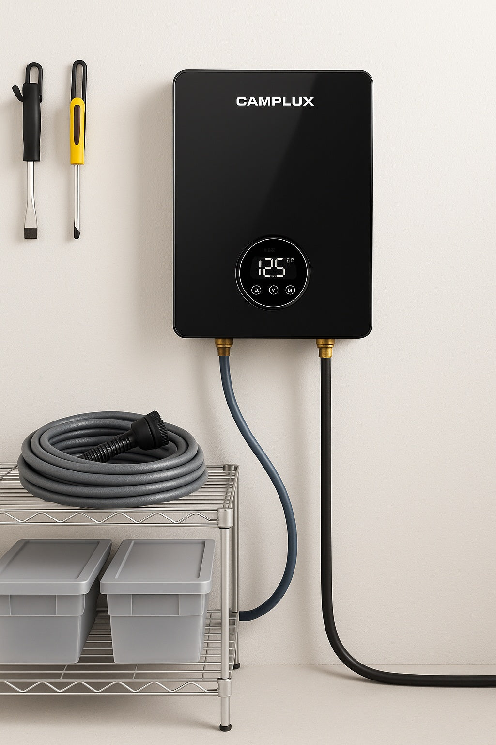 6 kW 1.5 GPM 240 V Point of Use Electric Tankless Water Heater with 2-Years Warranty, Black