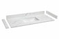 48 in W x 22 in D Quartz White Rectangular Single Sink Bathroom Vanity Top in Calacatta White
