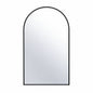 GLSLAND 24 in W x 36 in H Arched Metal Framed Wall Bathroom Vanity Mirror Black