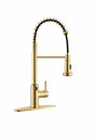 AIMADI Single Handle Touchless Pull Down Sprayer Kitchen Faucet with Advanced Spray 1 Hole Kitchen Sink Faucets in Brushed Gold