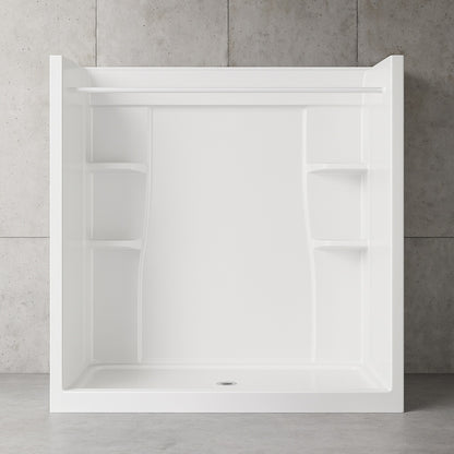 Classic 500 Curve 60 in. x 32 in. Alcove Deep Soaking Bathtub with Left Drain in High Gloss White 195205069737 Delta