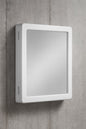 15-1/4 in. W x 19-3/8 in. H Rectangular Framed Recessed or Surface-Mount Bathroom Medicine Cabinet with Mirror, White
