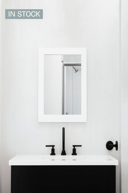 15-1/4 in. W x 19-3/8 in. H Rectangular Framed Recessed or Surface-Mount Bathroom Medicine Cabinet with Mirror, White