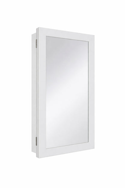 Glacier Bay 15 1 4 in W x 26 in H Framed Recessed or Surface Mount Bathroom Medicine Cabinet with Mirror Gray
