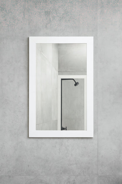 15-1/4 in. W x 26 in. H Framed Recessed or Surface-Mount Bathroom Medicine Cabinet with Mirror, Gray