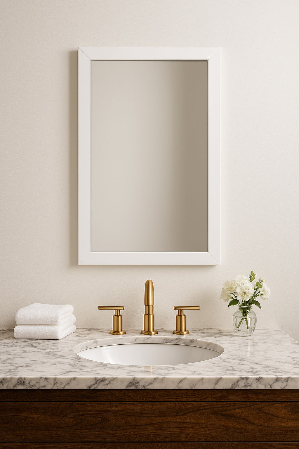 15-1/4 in. W x 26 in. H Framed Recessed or Surface-Mount Bathroom Medicine Cabinet with Mirror, Gray
