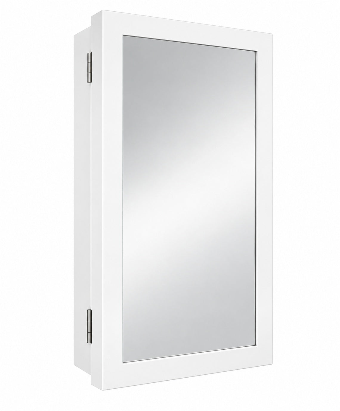 Glacier Bay 15 1 4 in W x 26 in H Framed Recessed or Surface Mount Bathroom Medicine Cabinet with Mirror in White 33153