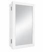 Glacier Bay 15 1 4 in W x 26 in H Framed Recessed or Surface Mount Bathroom Medicine Cabinet with Mirror in White 33153