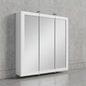 Glacier Bay 24 3 16 in W x 24 in H Framed Surface Mount Tri View Bathroom Medicine Cabinet with Mirror White