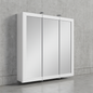 24-3/16 in. W x 24 in. H Framed Surface-Mount Tri-View Bathroom Medicine Cabinet with Mirror, White