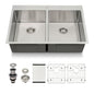 33 in.Drop in Double Bowl 50/50 16-Gauge Stainless Steel Kitchen Sink with Bottom Grids