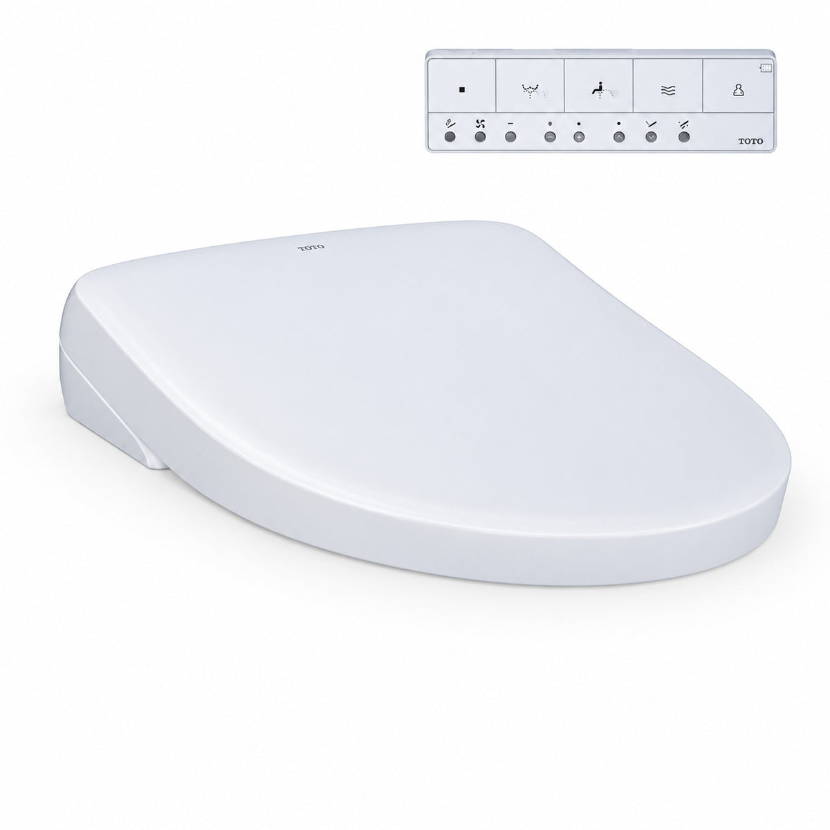 TOTO S7A Washlet Elongated Electric Heated Bidet Seat with Contemporary Lid in Cotton White SW4736AT40 01