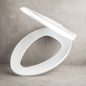 Elongated Slow Close Front Toilet Seat in White