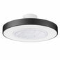TOZING 21 in Integrated LED Indoor Modern Black Round Style Enclosed Flush Mount Ceiling Fan Light with Remote Control
