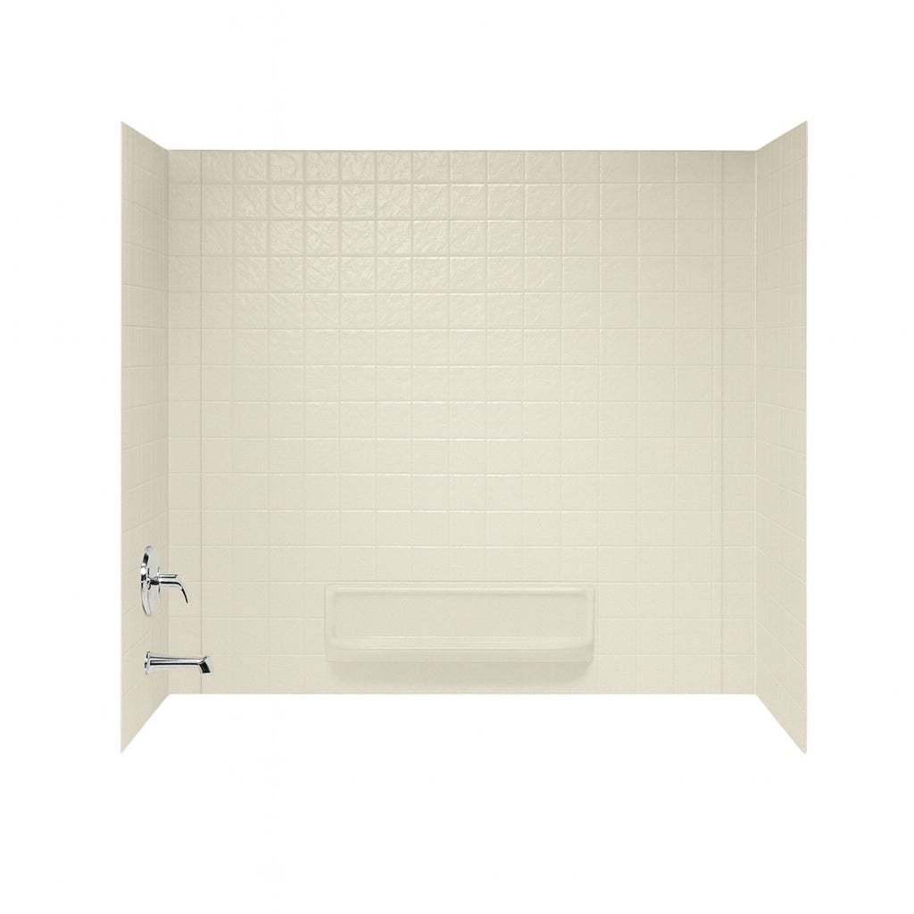 Swan 30 in x 60 in x 59 5 in 3 Piece Direct to Stud Alcove Tub Surround in White