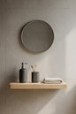 31.5 in. W x 31.5 in. H Wood Distressed Two-Toned Framed Mirror