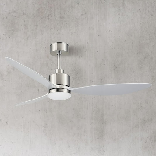 Sawyer 52 in. Integrated LED Indoor Brushed Nickel Ceiling Fans with Light and Remote Control 30007 BN