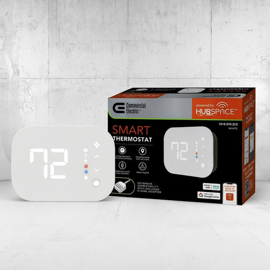 Commercial Electric Wi Fi And Bluetooth Enabled Smart Programmable Thermostat With Schedules Powered By Hubspace