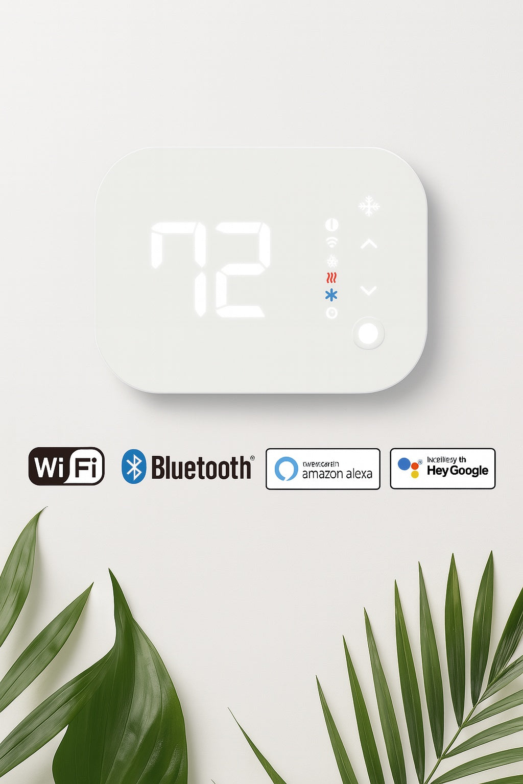Wi-Fi and Bluetooth Enabled Smart Programmable Thermostat with Schedules Powered by Hubspace
